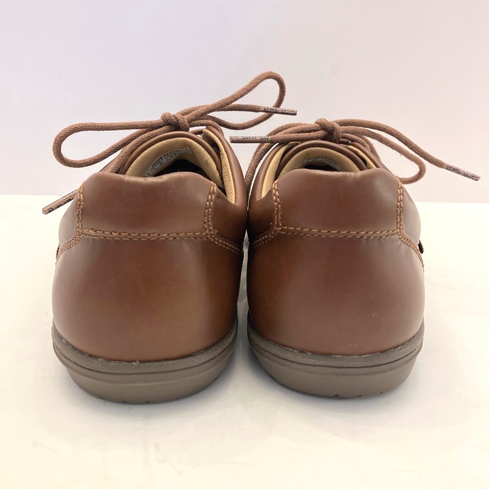 Lems Women’s 9.5 Men's 8 Brown Leather Lace-Up Oxford - Picture 9 of 11